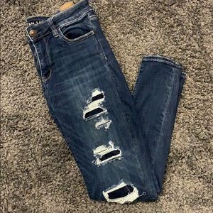 American eagle distressed skinny jeans